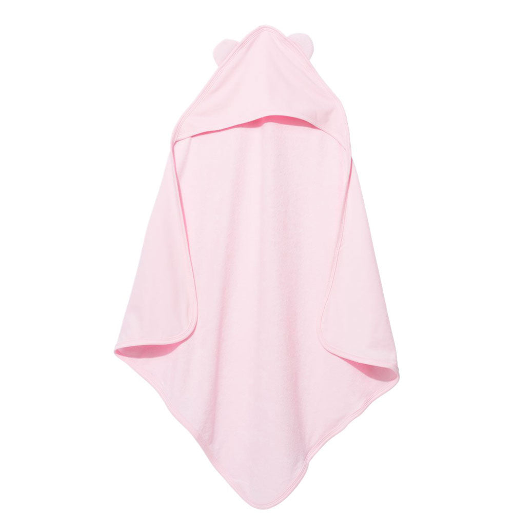 pink hooded bay towel