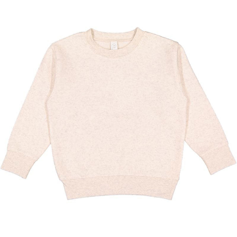 natural heather  toddler crewneck sweatshirt
