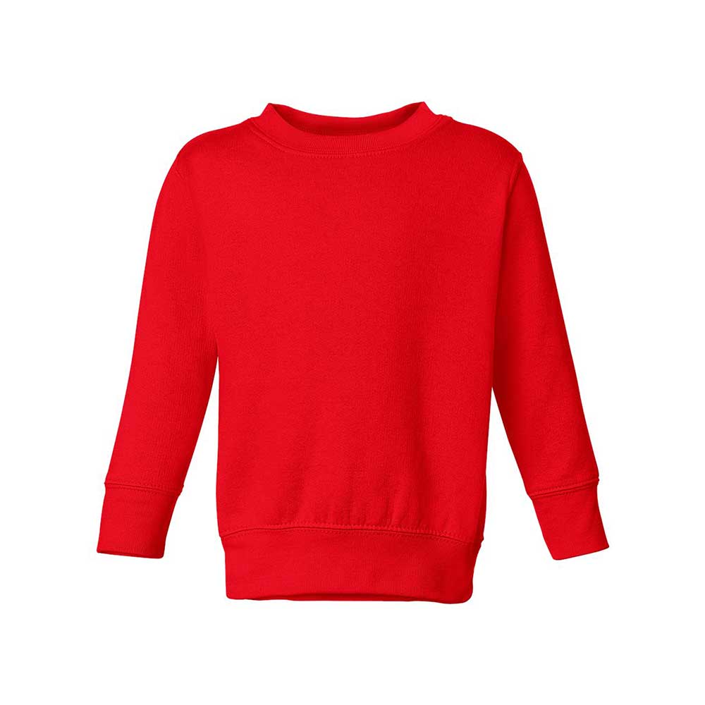 red crewneck sweatshirt