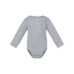 heather gray long sleeve infant bodysuit 