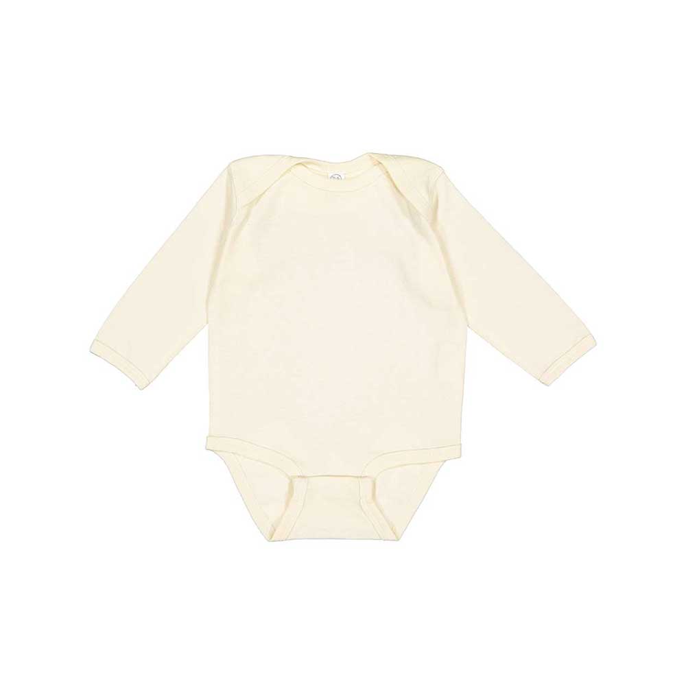 natural long sleeve infant bodysuit 