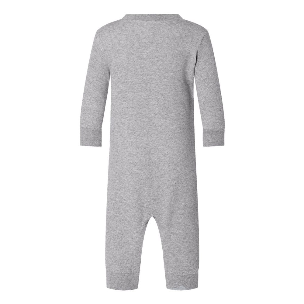 heather grey infant fleece romper