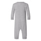 heather grey infant fleece romper