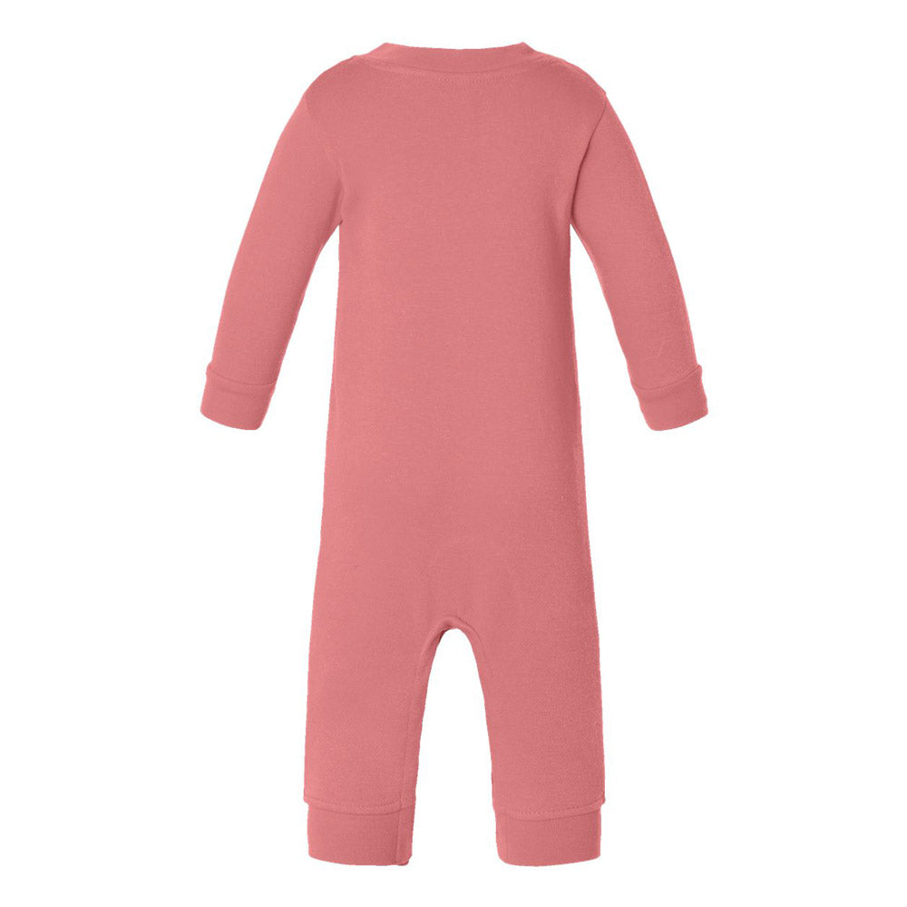 mauve  infant fleece romper