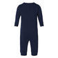 navy  infant fleece romper