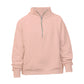 silver pink boxy quarter zip