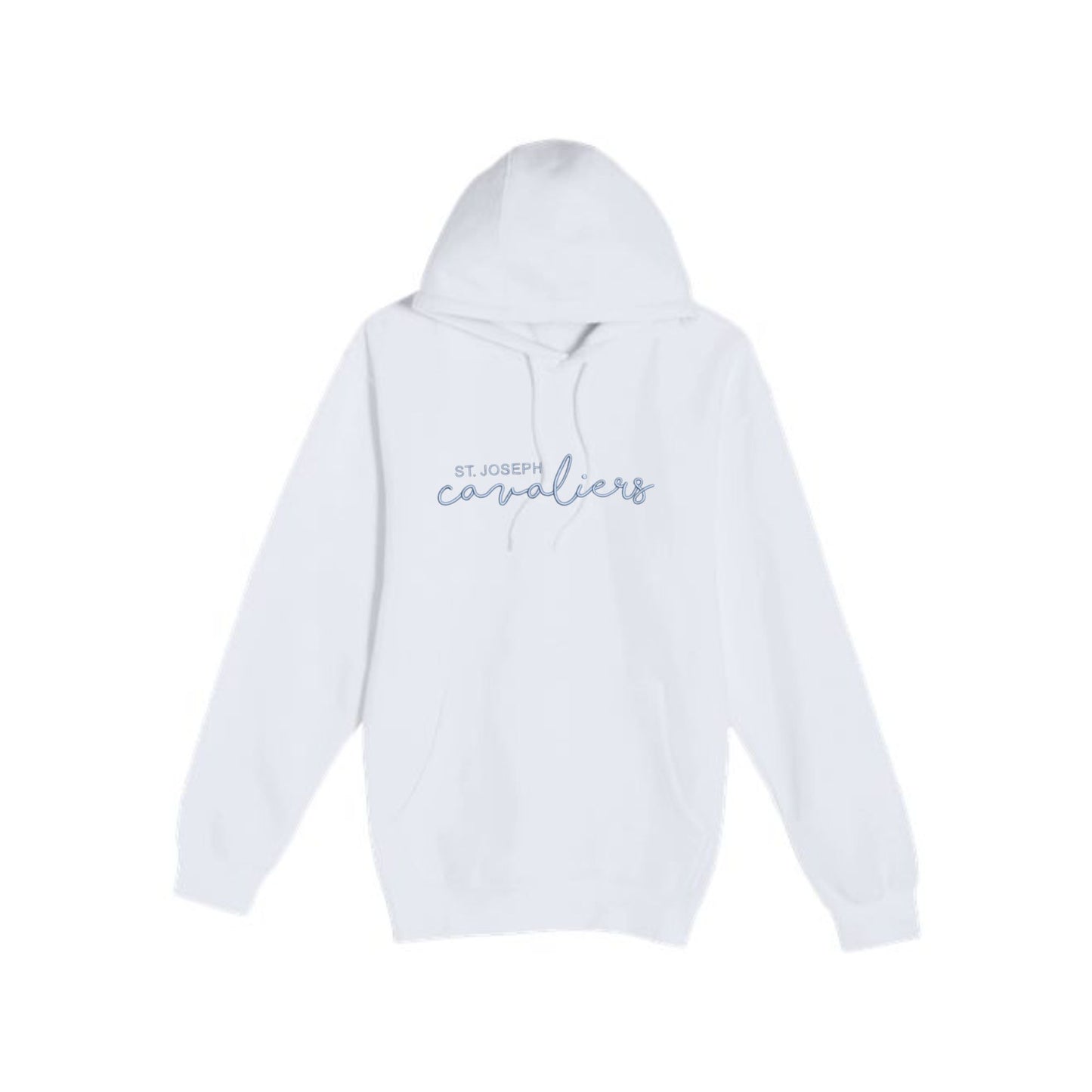 Adult St. Joseph Cavaliers Script Embroidered Hoodie Sweatshirt | SJSE6