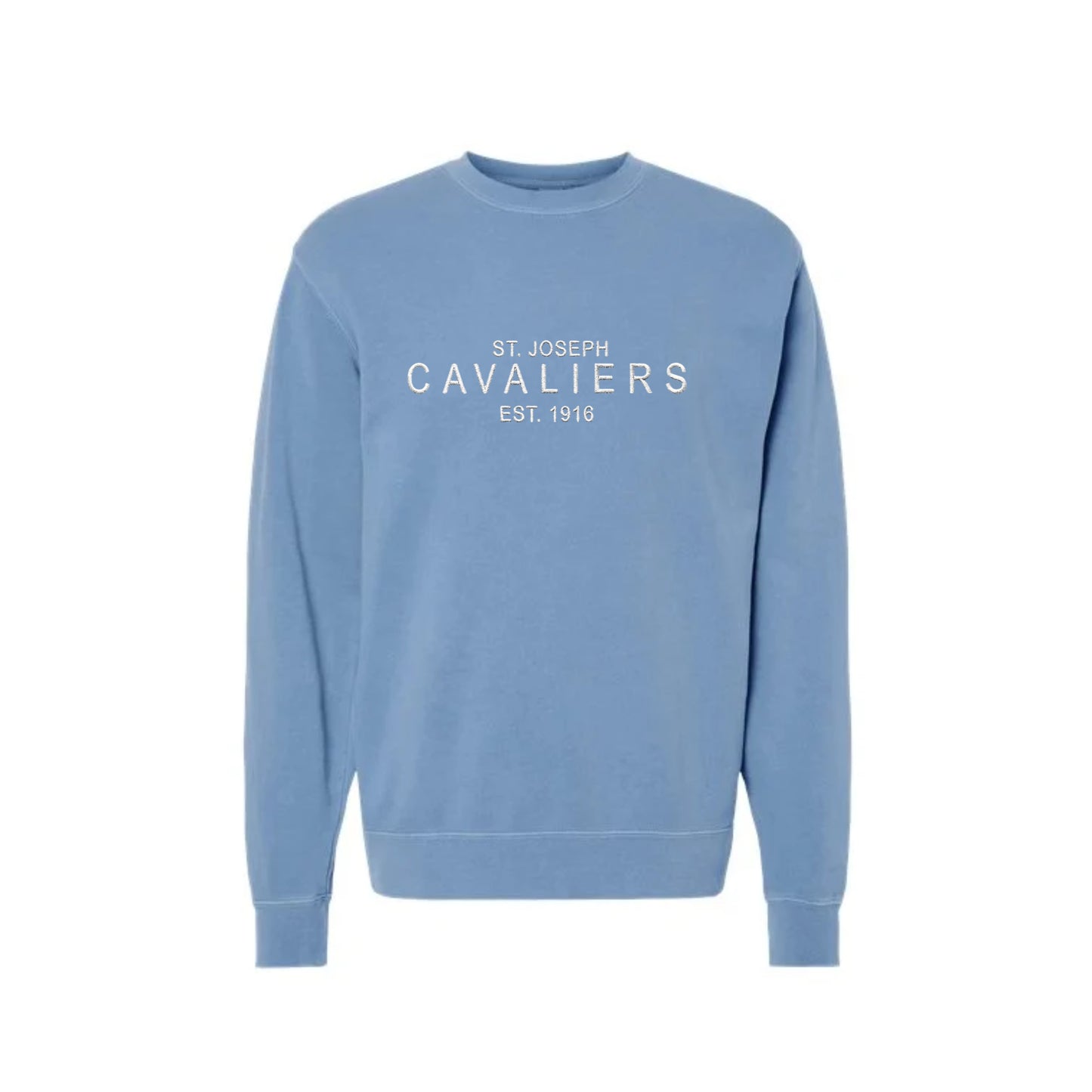 St. Joseph Cavaliers Adult Midweight Pigment-Dyed Crewneck Sweatshirt | SJSEA