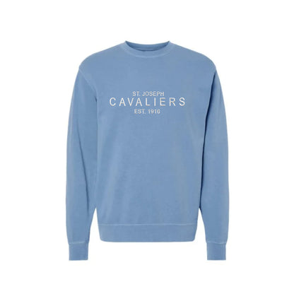 St. Joseph Cavaliers Adult Midweight Pigment-Dyed Crewneck Sweatshirt | SJSEA