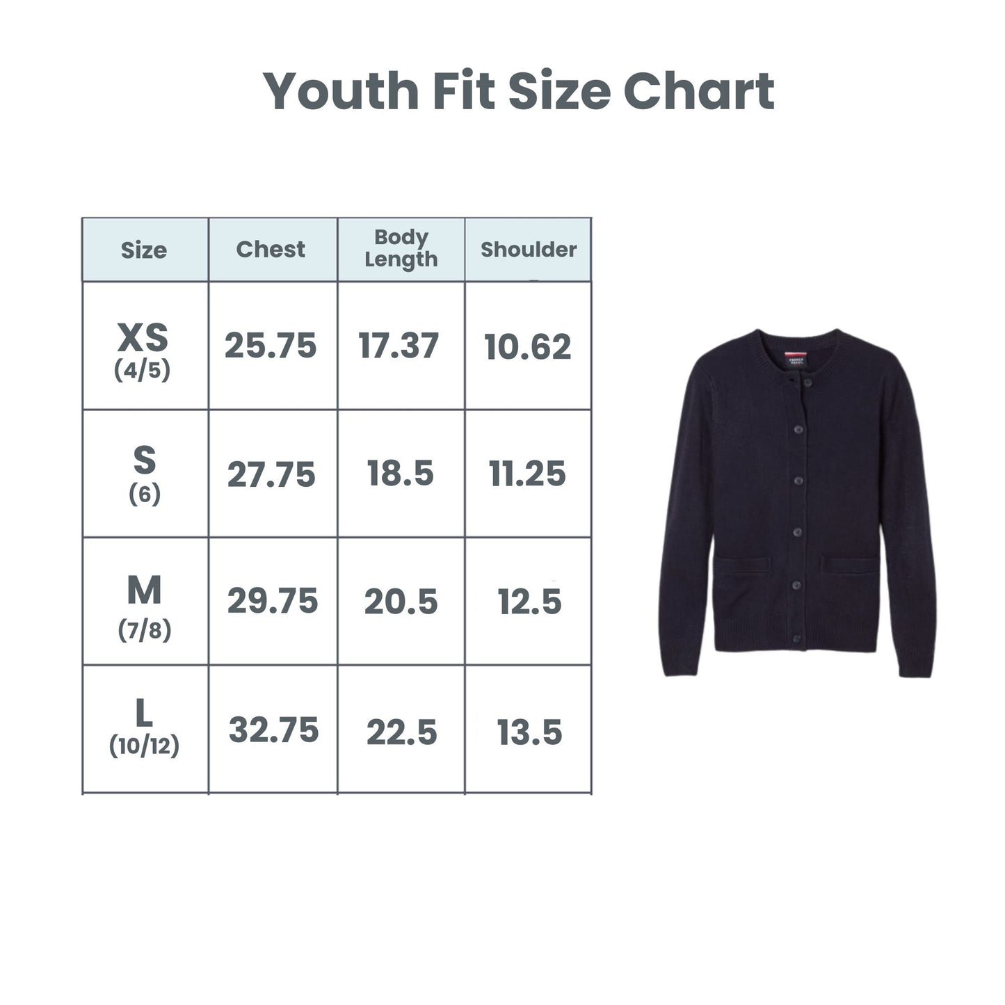 St. Joseph School Embroidered Youth Cardigan | SJSE00 SJS | UNIFORM APPROVED
