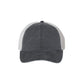 black pigment-dyed mesh back trucker hat