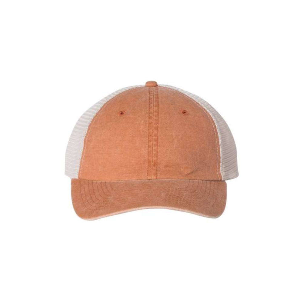 texas orange pigment-dyed mesh back trucker hat
