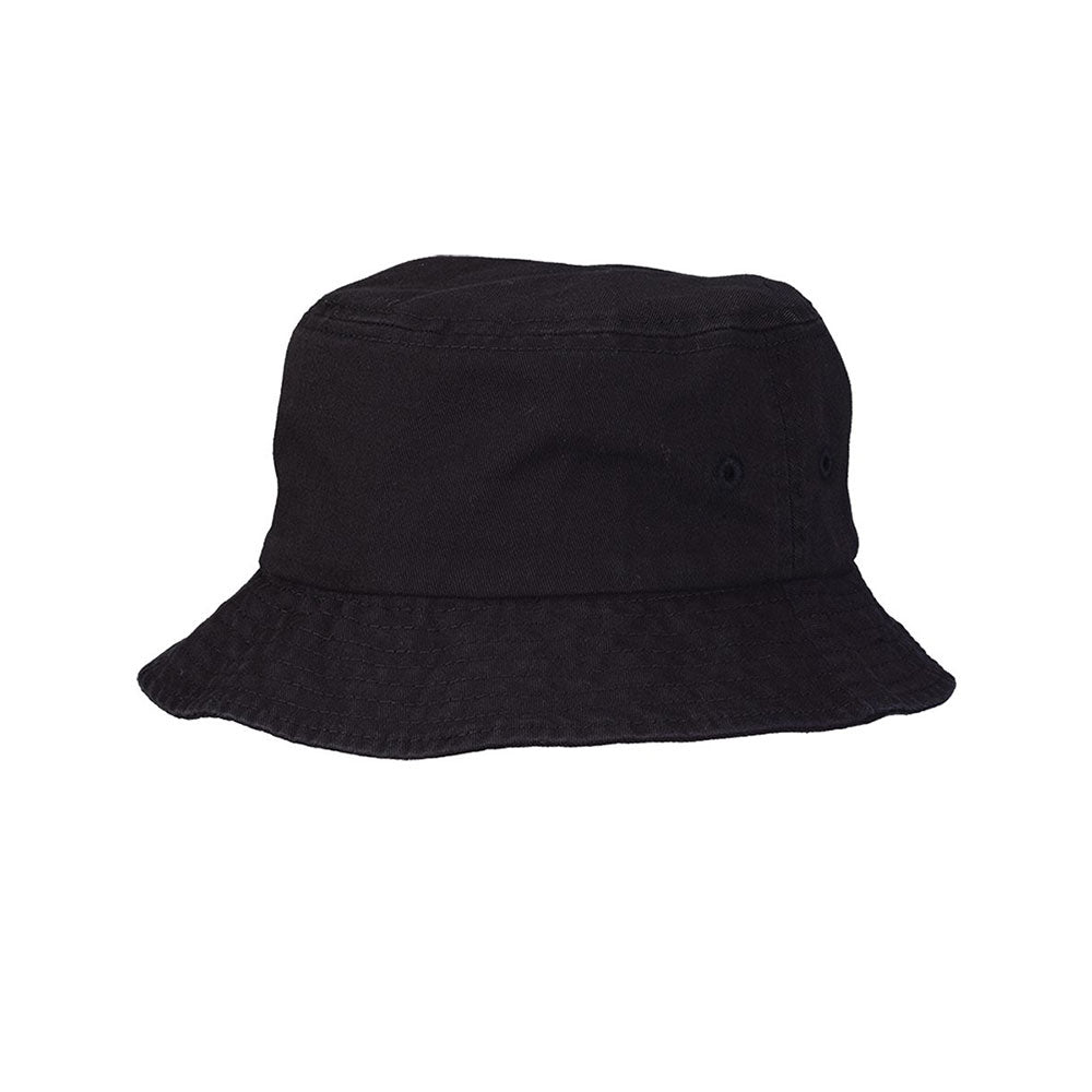 black bucket hat