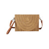 Custom Embroidered Woven Straw Clutch