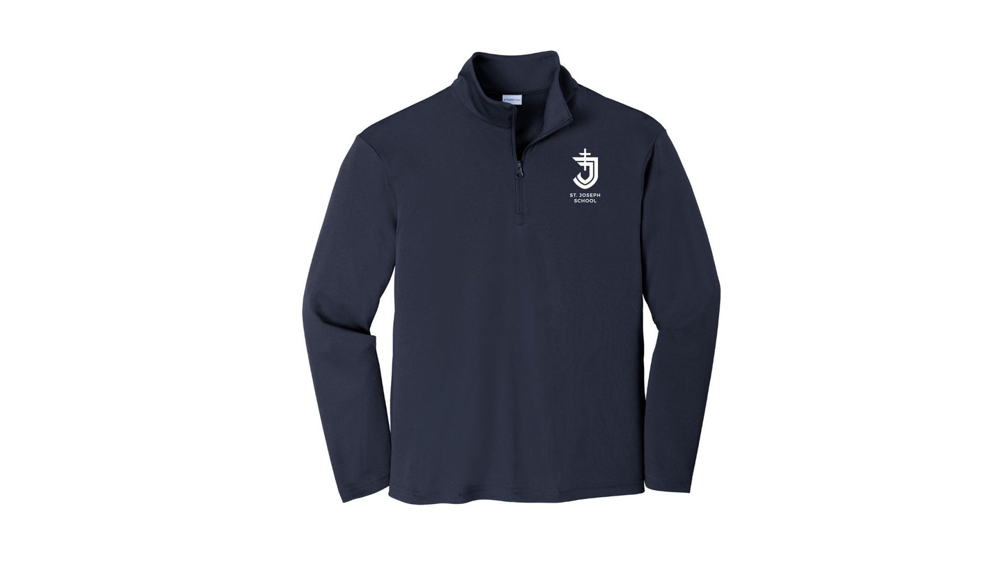 Youth and Adult  St. Joseph School Logo Althetic Quarter Zip  | SJS DTF 00