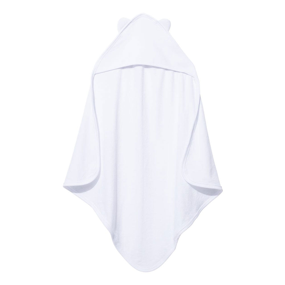 white  hooded bay towel