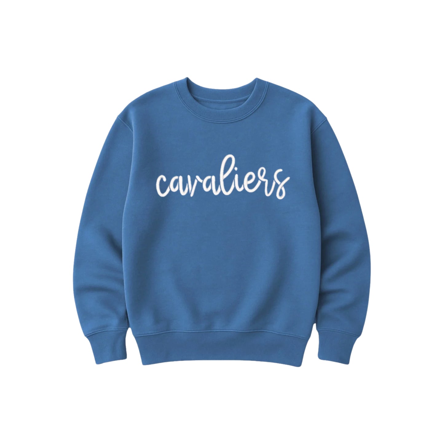 Youth Oversized Crew with Cavaliers Puff Script Embroidery | SJS EPS1