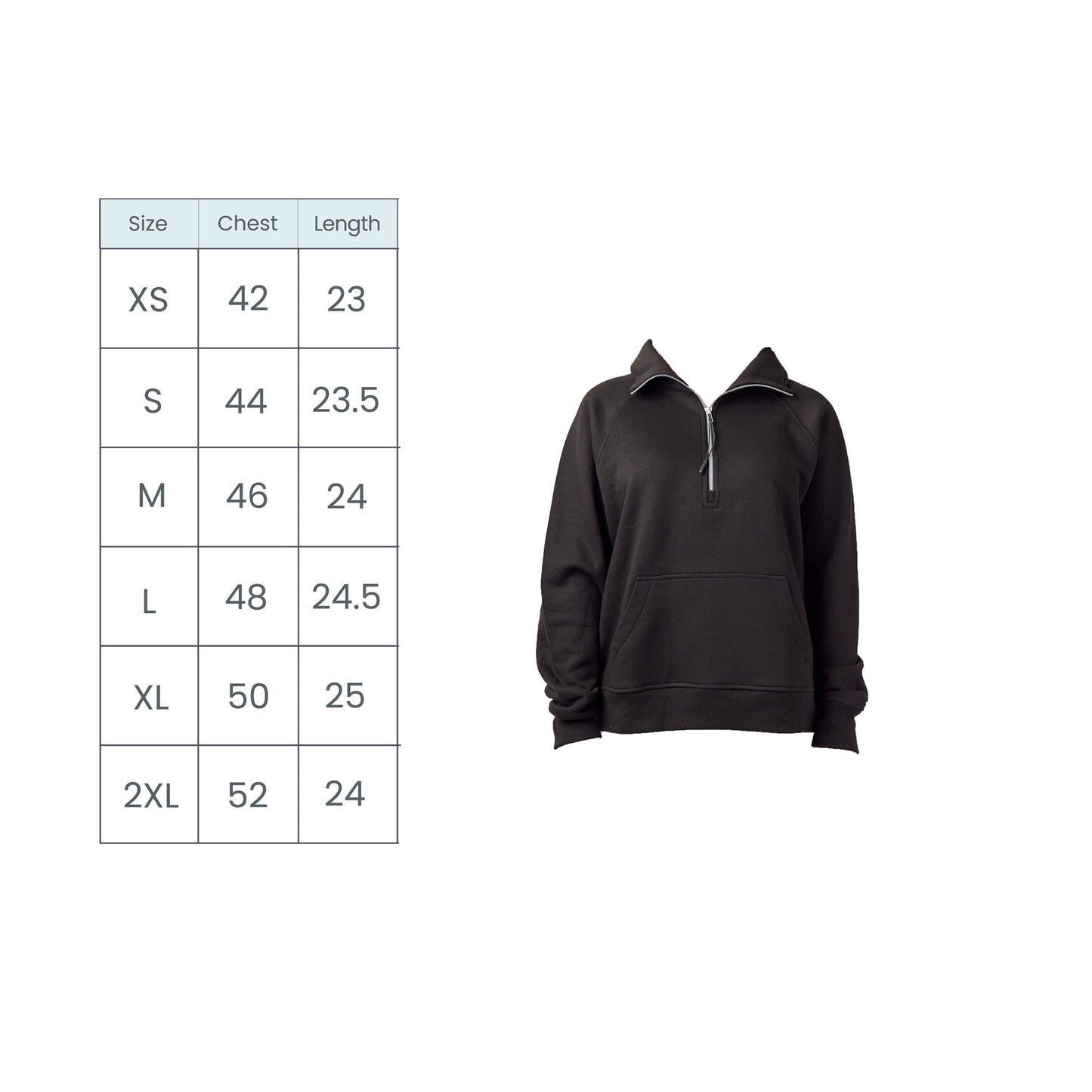 Embroidered Cougars Paw Print Ladies Boxy Black 1/4 Zip | CCSED19