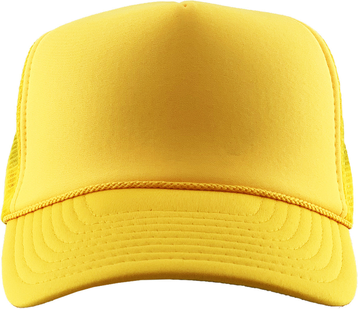 gold trucker hat