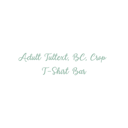 Adult Tultex, BC, Cropped T-Shirt Bar