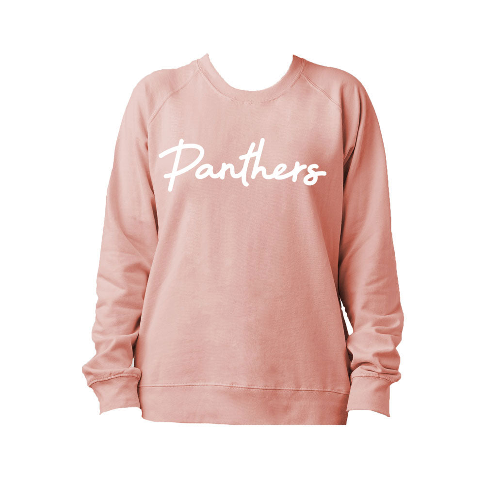 silver pink crewneck sweatshirt