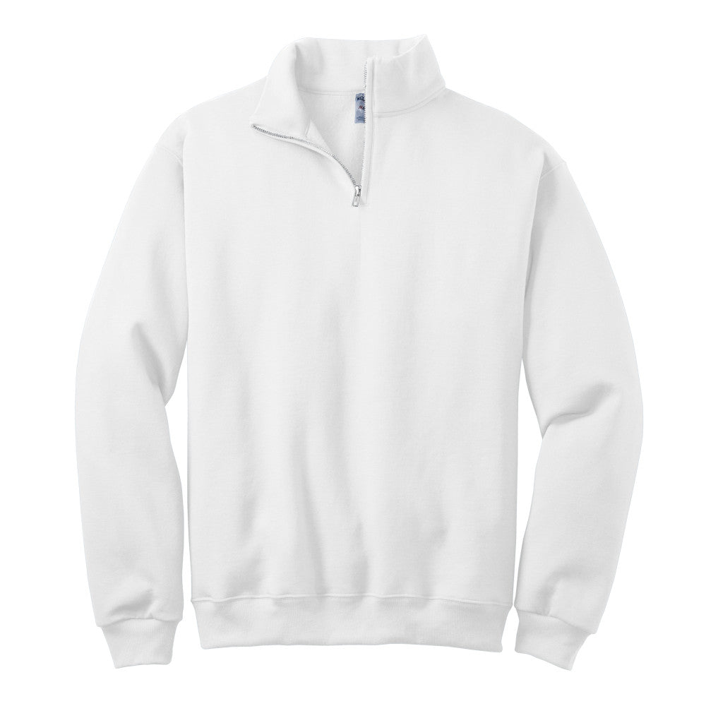 white quarter zip sweatshirt