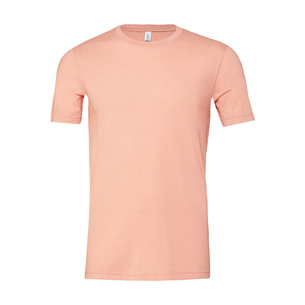 heather peach bella and canvas tee