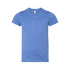 heather columbia blue bella and canvas youth tee