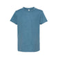 heather deep teal bella and canvas youth tee