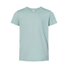 heather dusty blue bella and canvas youth tee