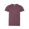 heather maroon bella and canvas youth tee