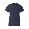 navy bella and canvas youth tee