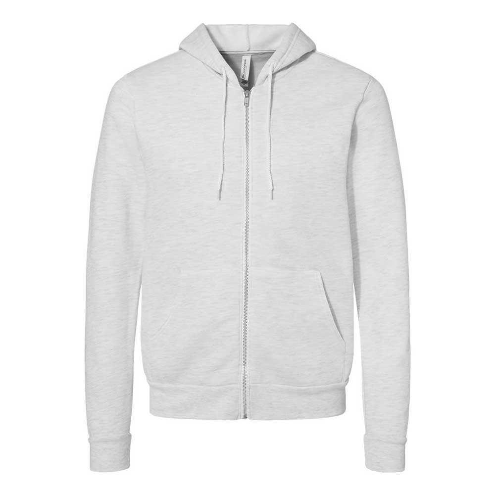 ash bella and canvas full zip hooded jacket 