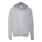 athletic heather bella and canvas full zip jacket 