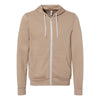 tan bella and canvas full zip jacket 