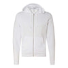 white bella and canvas full zip hooded jacket 