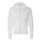 white bella and canvas full zip jacket 