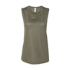 military green bella and canvas muscle tank top