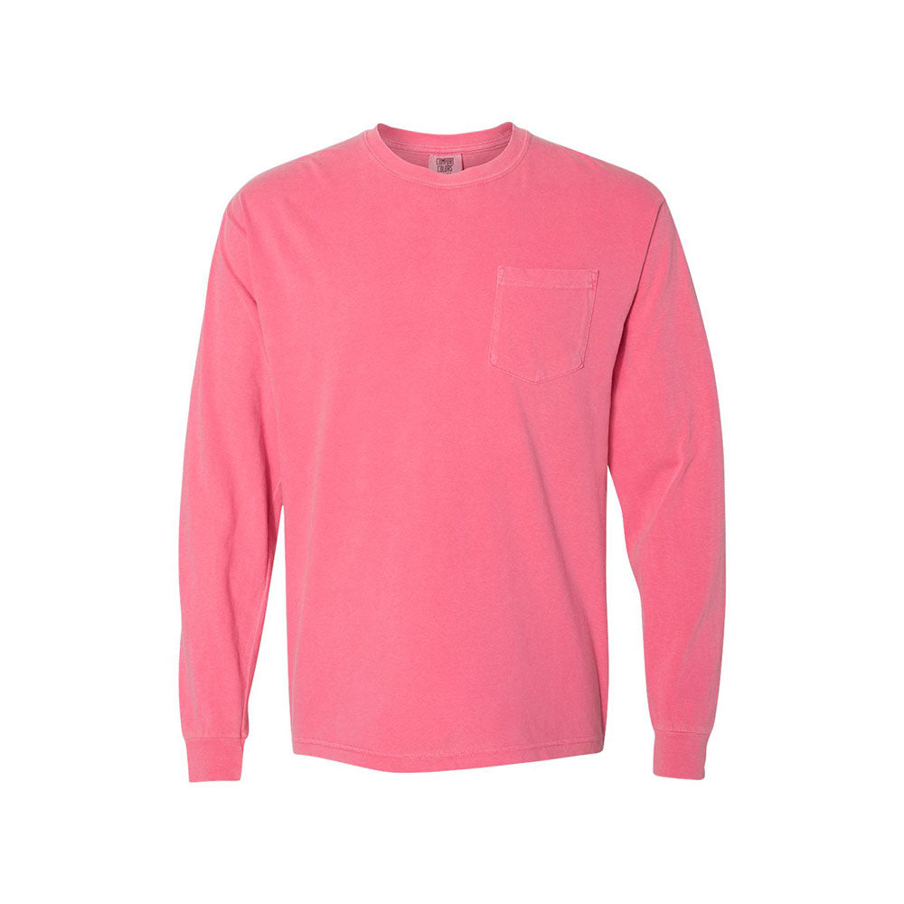 crunchberry comfort colors long sleeve pocket tee