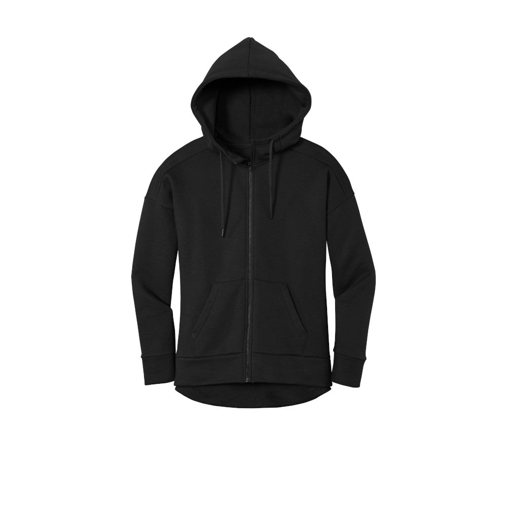 black hooded full zip