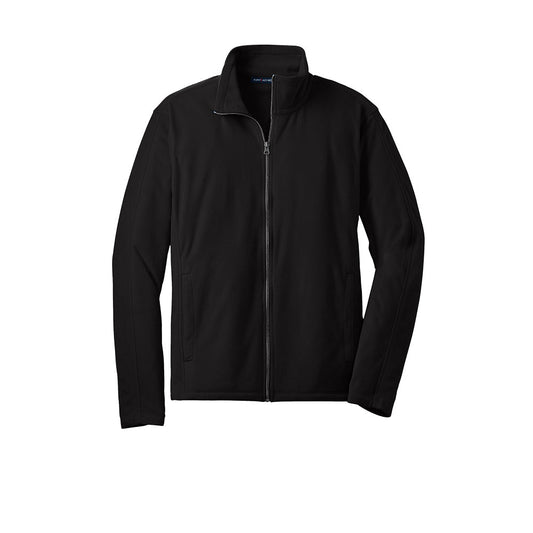 men's black lightweight fleece full zip
