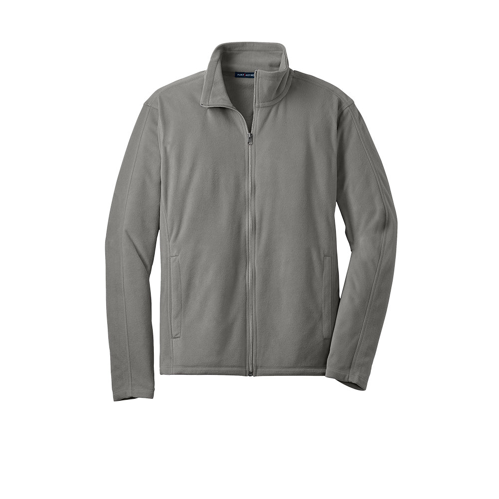 men's gray lightweight fleece full zip jacket