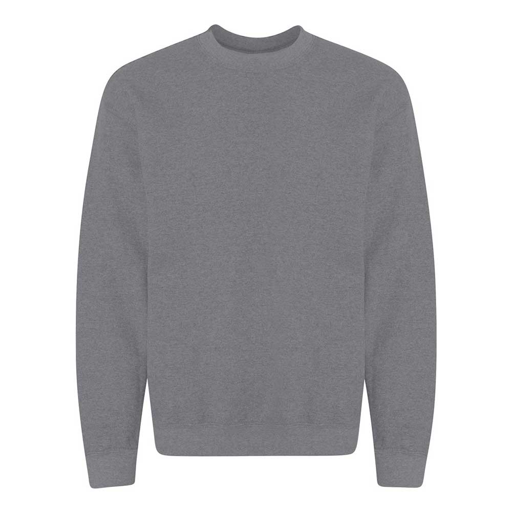 graphite heather crewneck pullover sweatshirt 