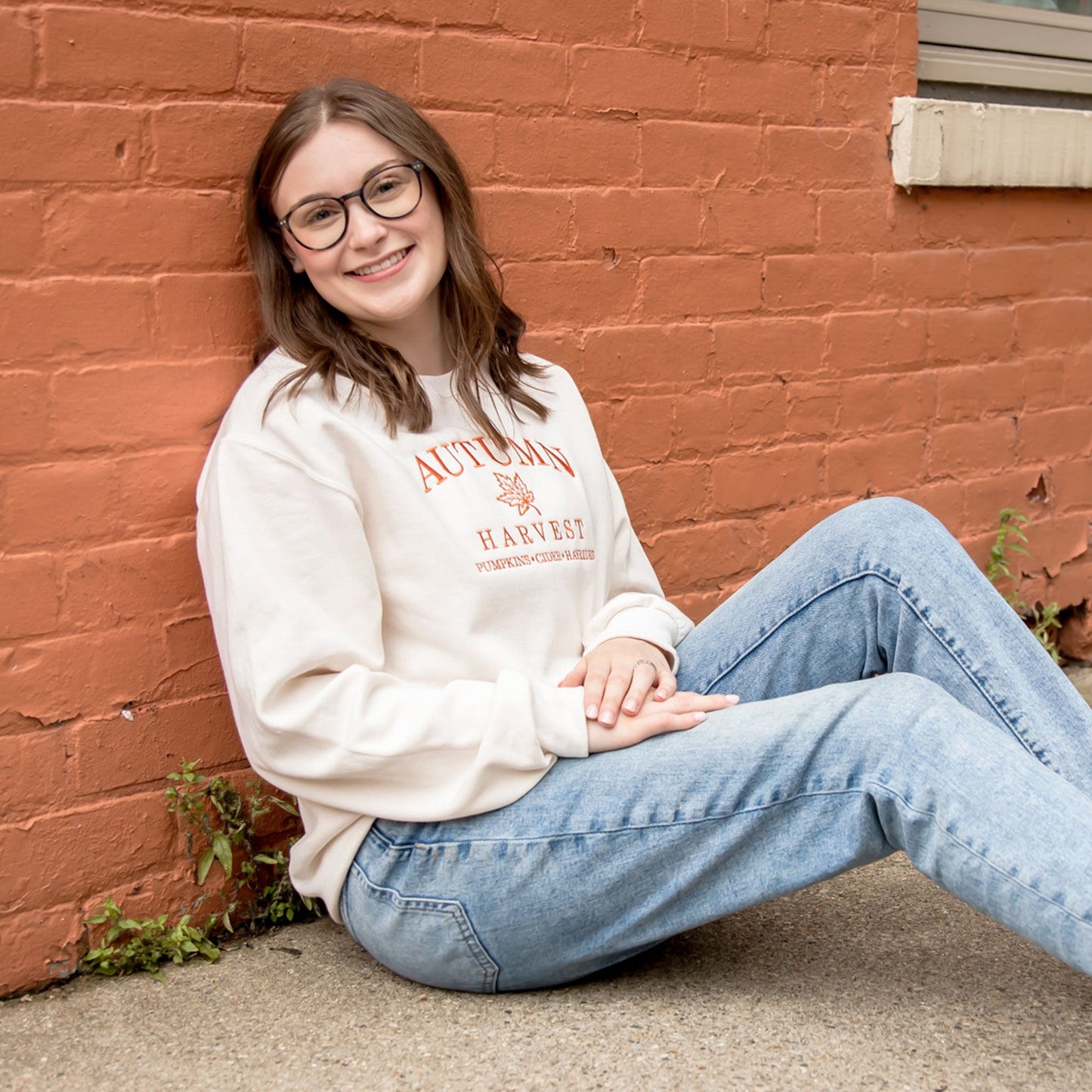 Autumn Harvest Embroidered Gemma Sweatshirt