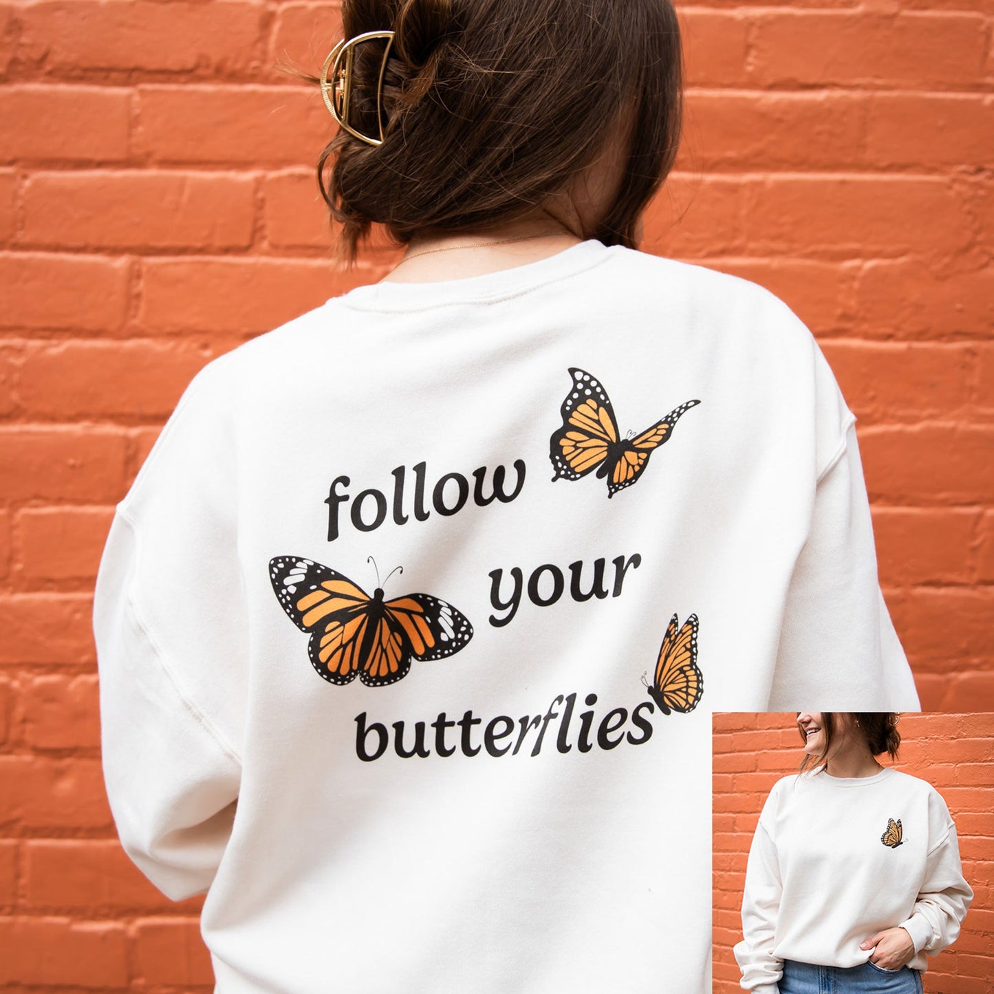 Follow Your Butterflies Crewneck Gemma Sweatshirt