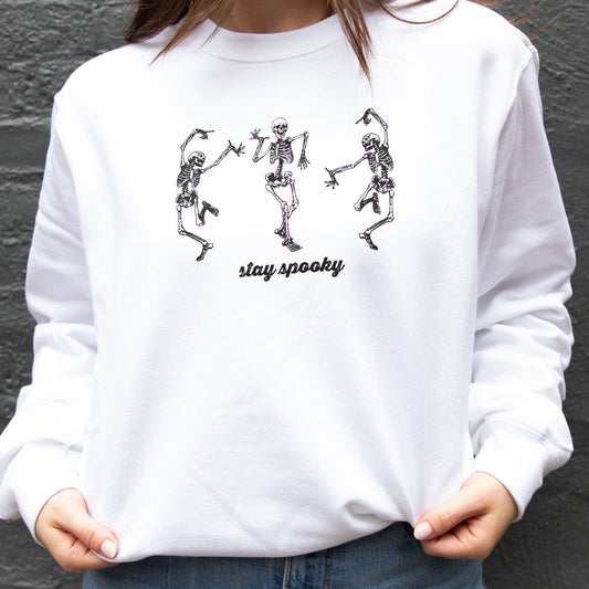 Stay Spooky Dancing Skeleton Crewneck Sweatshirt