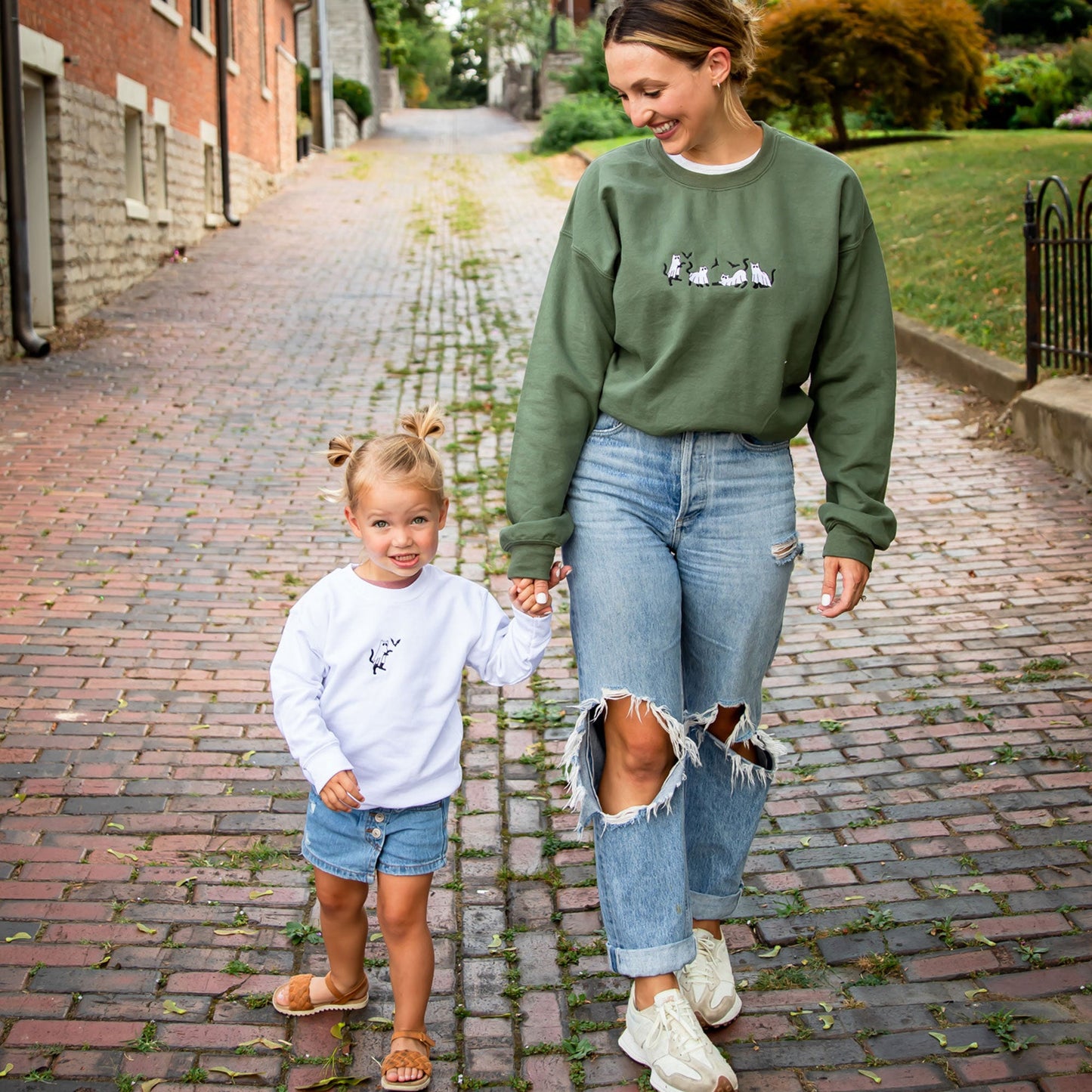 Ghost Cat Toddler Crewneck