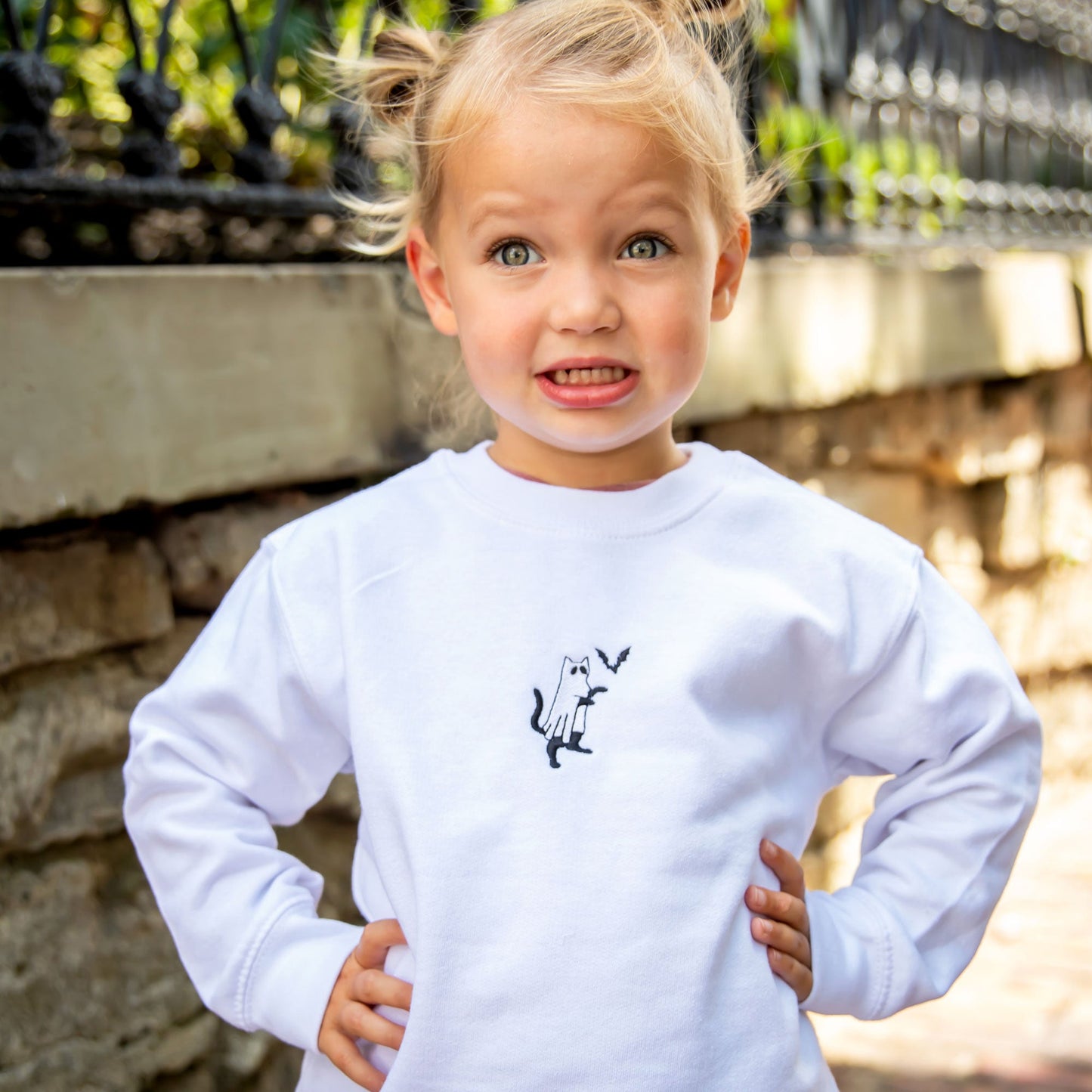 Ghost Cat Toddler Crewneck