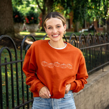 Pumpkin Stitch Gemma Crewneck Sweatshirt