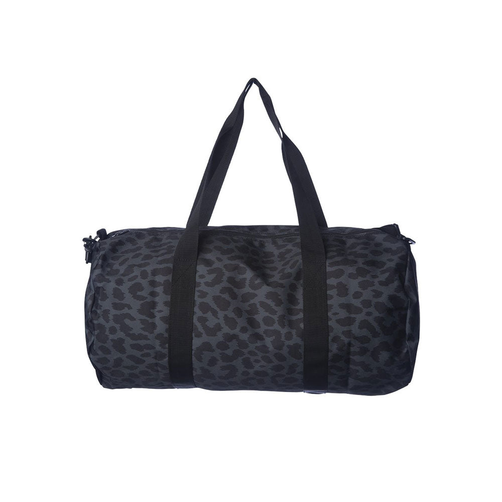 black cheetah duffle bag